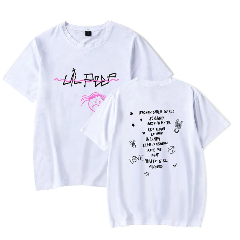 zhezhe✹●■Alimoo DJ Lil Peep เสื้อยืดแขนสั้นผ้าฝ้ายสำหรับผู้ชายและผู้หญิง ขนาดใหญ่ XXS 4XL 128A
