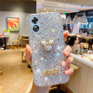 พร้อมส่ง เคสโทรศัพท์มือถือ ลายกากเพชร ด้านหลัง สําหรับ OPPO A78 5G 2023 A17 A17K A78 OPPOA17K OPPOA17