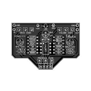 T-audio PCBFX-111 แท่นเหยียบเอฟเฟ็คกีตาร์ DIY PCB 1590B