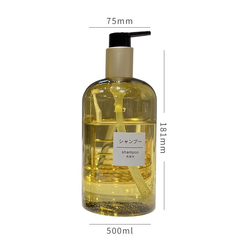 D7..ขวดปั๊มเจล # สีทอง # ขนาด 250/350/500 ml หรูหรา เนื้อหนา คุณภาพดี แข็งแรง