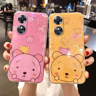 เคสโทรศัพท์ OPPO Reno8 T 5G OPPOA78 OPPO A78 5G OPPOA17 OPPOA17k OPPOA77s OPPOA57 Reno8T มือถือ ซิลิโคน ลายการ์ตูนหมี หลากสี สําหรับ OPPO Reno8 Z 5G Reno 8 Pro 8T 8Z 7Z 7 Pro A78 A17k A17 A77s A57 2022 A77 5G เคสออปโป้รีโน่8T Reno8Z Reno7Z