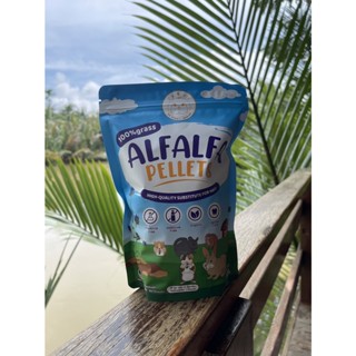 500g Alfalfa pellets หญ้าอัลฟาฟ่าสดอัดเม็ด ผลิตภัณฑ์ทดแทนหญ้าคุณภาพสูงนำเข้าจากอเมริกา