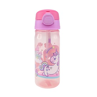 Hiku ขวดน้ํา สีรุ้ง พร้อมหลอด (500 มล.)