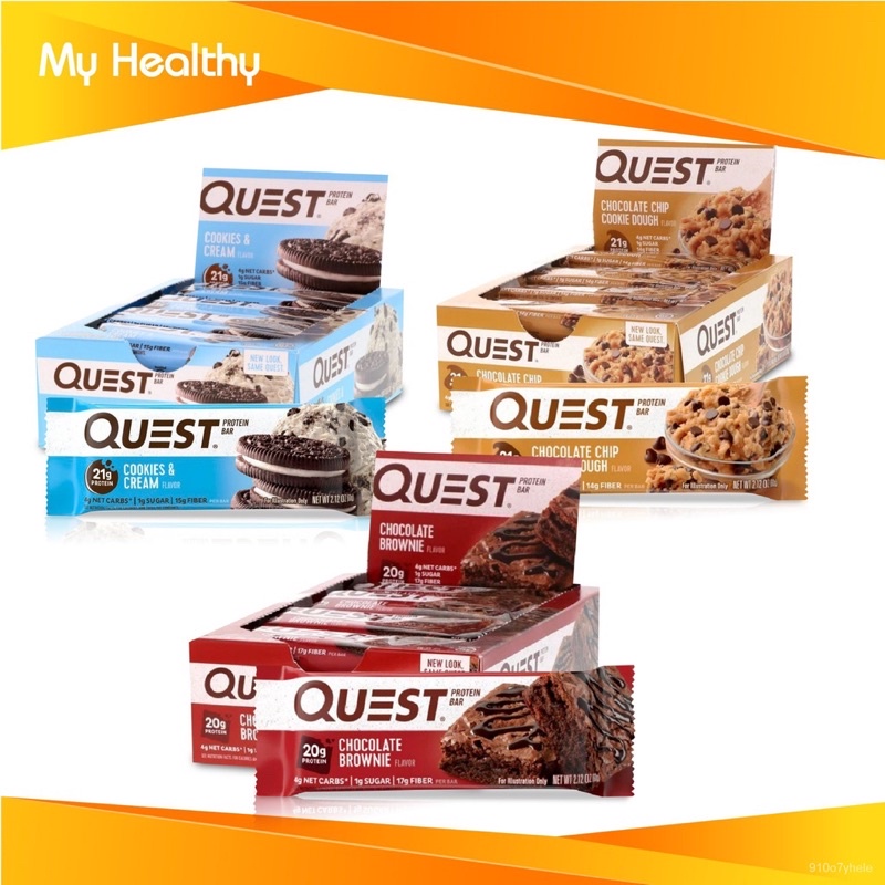 Quest Nutrition, Protein Bar, Cookies & Cream, 12 Bars, 2.12 oz (60 g) Each