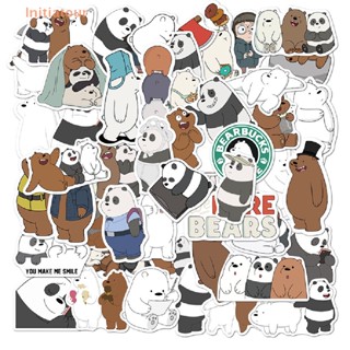 [Initiatour] สติกเกอร์ ลายกราฟฟิตี้ Bare bear สําหรับติดตกแต่งกระเป๋าเดินทาง แล็ปท็อป กีตาร์ สเก็ตบอร์ด 50 ชิ้น