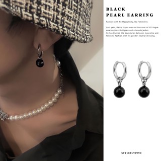 Black Pearl Earring ต่างหูไข่มุกสีดำ