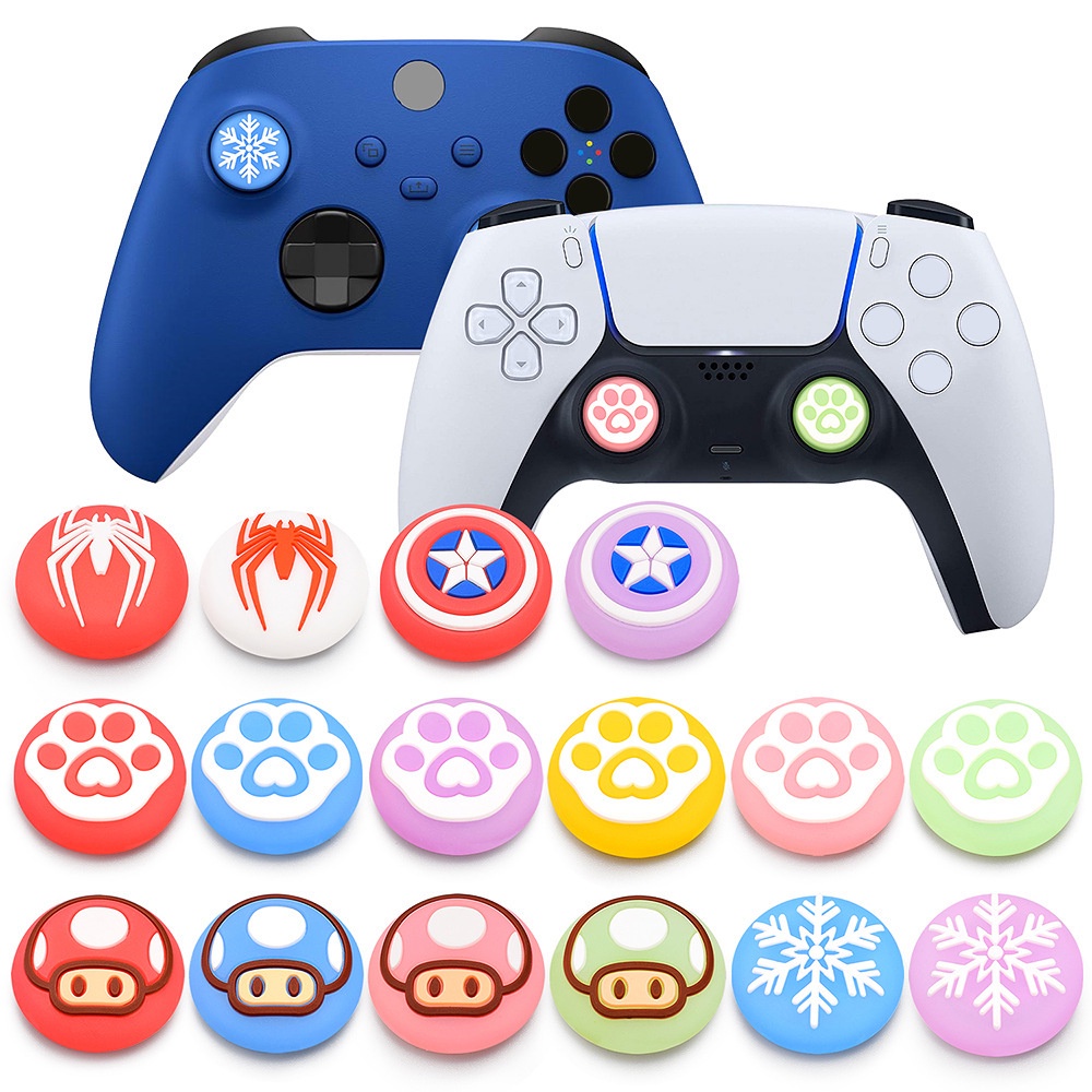 Luminous Thumb Stick Grip Cap สําหรับ PS5 PS4 XBOX Series XS Xbox One Slim Thumbstick Cap Glow Night