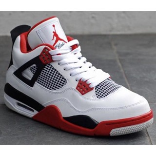 Air Jordan 4 รองเท้าผ้าใบ รองเท้าบาสเก็ตบอล ลําลอง ข้อสั้น ระบายอากาศ สีดํา สําหรับผู้ชาย #MD28 Drg0