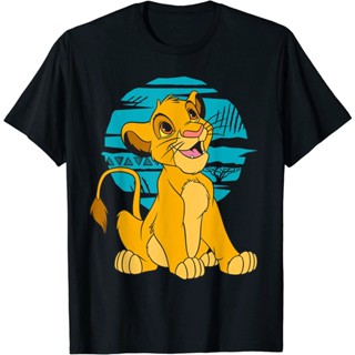 เสื้อยืด The Lion King Young Simba Happy Childrens T-Shirt Fashion Tops   Distro Character  Premium