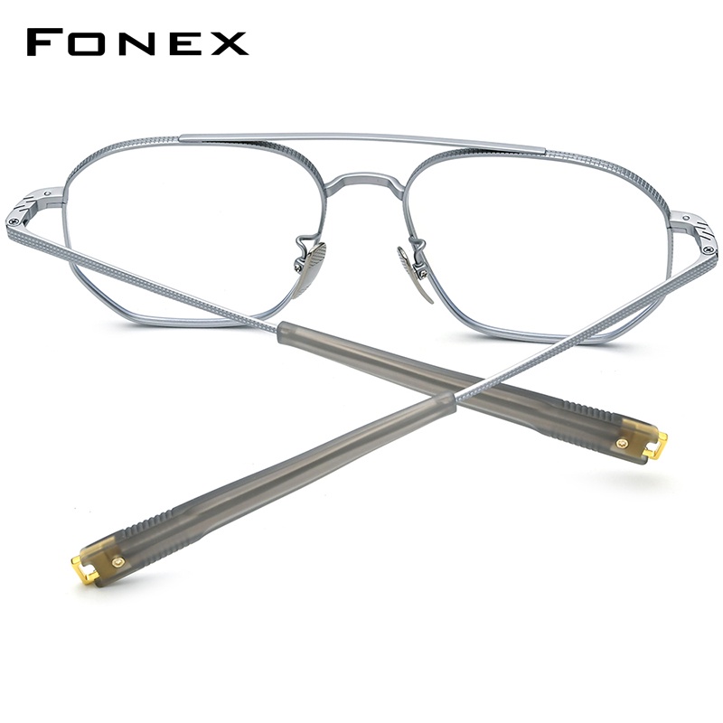 Fonex ใหม่ แว่นตาแฟชั่น กรอบไทเทเนียมบริสุทธิ์ ทรงสี่เหลี่ยม สไตล์วินเทจย้อนยุค สําหรับผู้ชาย 2022 BTW07518