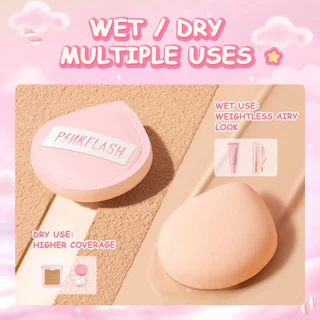 Pinkflash พัฟแต่งหน้า แป้งพัฟ เครื่องสําอางนุ่ม เบาะลม ความงาม สัมผัสสบาย Marshmallow หยดน้ําตา เครื่องมือสองด้าน ใช้พัฟ เบาะลม