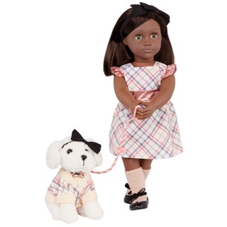 Our Generation DOLL AA W/PET DOG, CANDICE &amp; CHIC BD31376