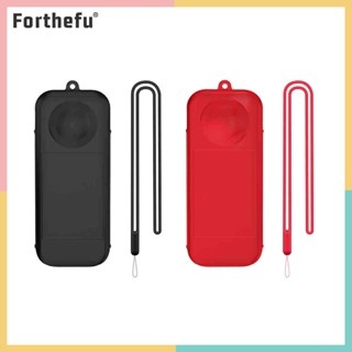 ★ Forthefu ★  เคสซิลิโคน กันลื่น พร้อมสายคล้อง สําหรับกล้อง Insta360 X3