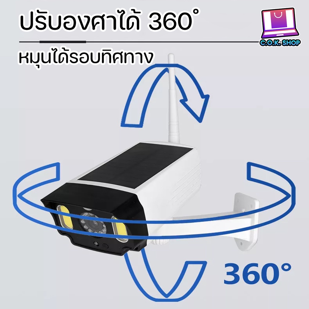 ไฟ Solar Cell T-28 ไฟติดกำแพง ทรงกล้องวงจรปิด มีเซ็นเซอร์ตรวจจับการเคลื่อนไหว กันน้ำ กันฝน รูปทรงสมจริง