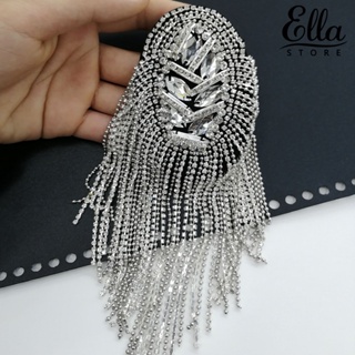 Ellastore123 เข็มกลัด ประดับพลอยเทียม แฮนด์เมด แวววาว สําหรับตกแต่งเสื้อผ้า