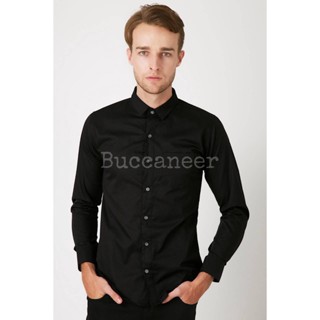 เสื้อเชิ้ตสีพื้น แต่งกระดุม ผ้าCotton by Buccaneer (สินค้าพร้อมส่ง)