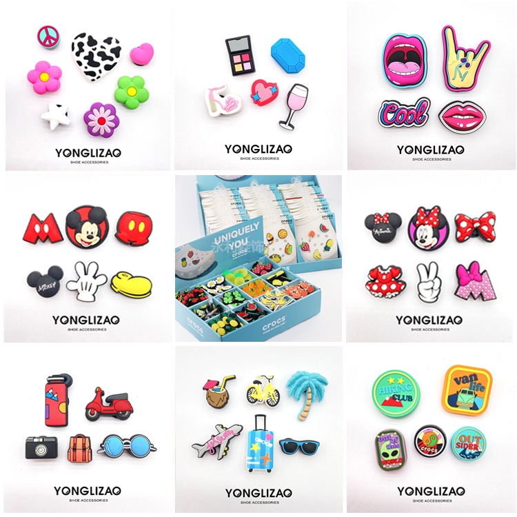 Crocs jibbitz charms รองเท้าหนังลําลอง DIY