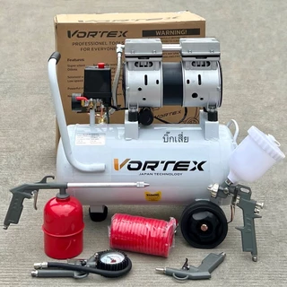 ปั้มลม30ลิตร ออยฟรี เสียงเงียบ ปั้มลมVortex แบรนด์ดัง+อุปกรณ์ใช้งาน เติมลมรถใหญ่รถเล็ก(รับประกัน1ปี)