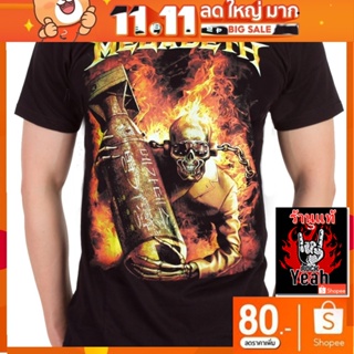 เสื้อวง Megadeth เมกาเดธ  วงดนตรี วินเทจ RCM1166