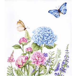 LU-BA2360 Summer Flowers and Butterflies ชุดปักครอสติชลิขสิทธิ์แท้ ครอสติชไม่พิมพ์ลาย แบรนด์ Luca-S