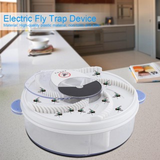 December305 Electric Effective Fly Trap Device With Trapping Food Rotating Plate Home Hotel US