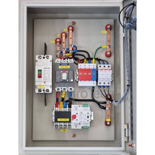 ตู้ AC-DC Switch Box สำหรับระบบโซล่าเซลล์แบบ Hybrid Off-Grid ขนาด 20-40Kw MCCB , DC HV ATS 125A (3Phase)