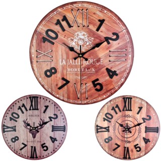 นาฬิกาแขวนผนัง Scandinavian wood wall clock ระบบQuartz