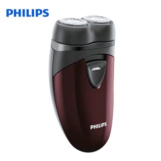 Philips เครื่องโกนหนวดไฟฟ้า Pq206 พร้อมหัวลอยสองหัว ใช้แบตเตอรี่ Aa สําหรับผู้ชาย