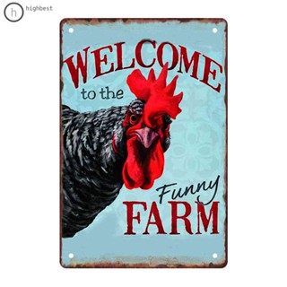 ป้ายโลหะดีบุก ลาย Welcome to Farm สไตล์วินเทจ เรโทร สําหรับตกแต่งผนังบ้าน