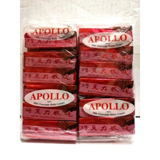 เวเฟอร์เคลือบช็อกโกแลต เวเฟอร์แดง Apollo ห่อใหญ่ 48 ชิ้น