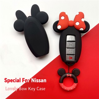 Lovely Bow Car Key Case Cover For Nissan Qashqai X-Trail T32 T31 Juke J10 J11 Kicks Tiida Pathfinder Note for Infiniti L