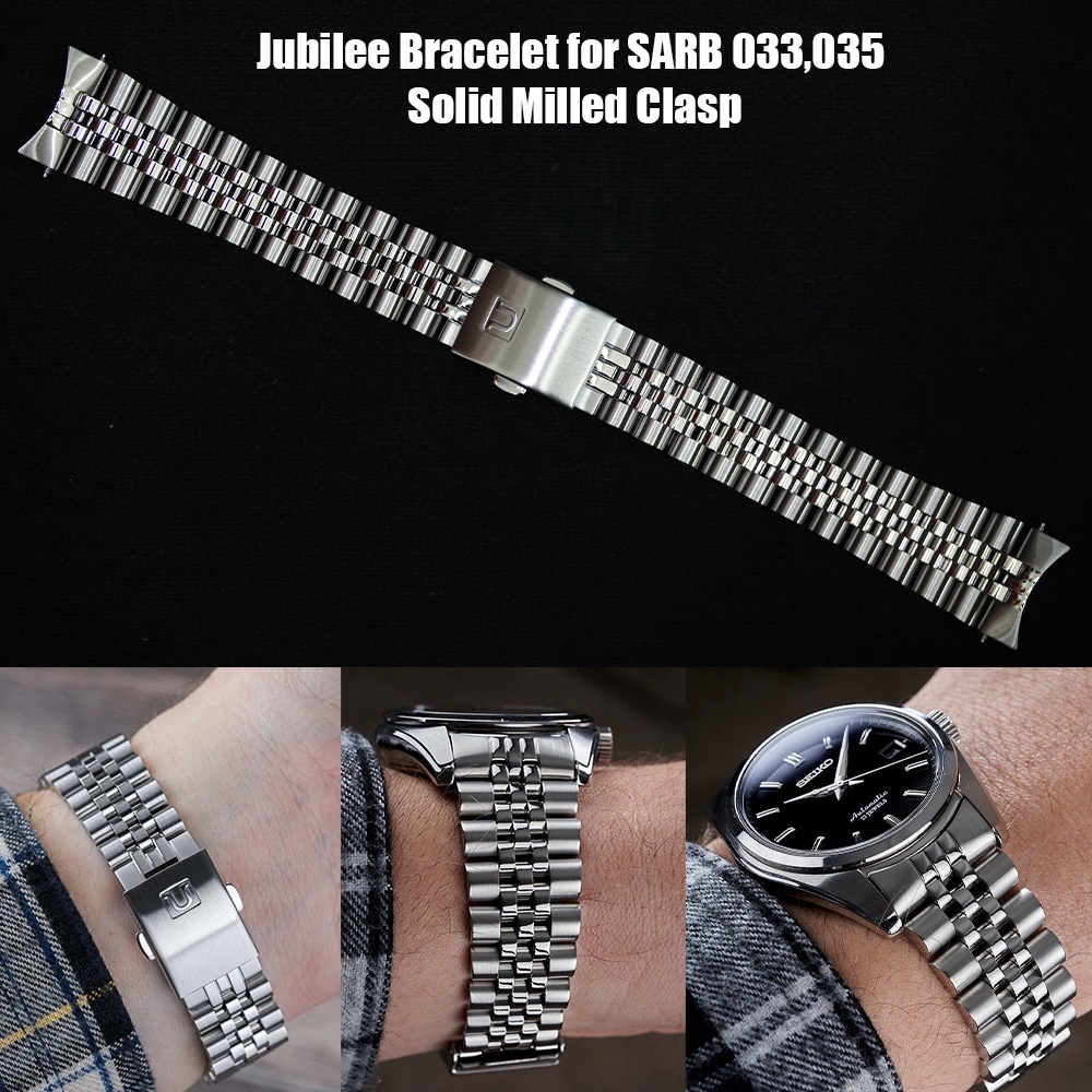 สายนาฬิกา Uncle Seiko รุ่น Jubilee Bracelet for Seiko SARB033/035 Vintage Pressure Clasp