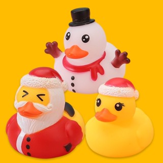 Xmas duck เป็ดลอยน้ำมีเสียง (set 3 ตัว)(TOY616)