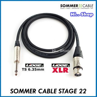 สายสัญญาณ XLR(เมีย) TO TS 1/4 SOMMER STAGE22​by Germany​ แจ็ค LIDGE