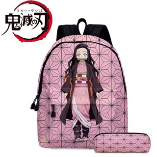 Backpack Demon Slayer Kimetsu No Yaiba Kamado Tanjirou School Travel Bag Unisex Cosplay Mochila Feminina Notebook Bags G