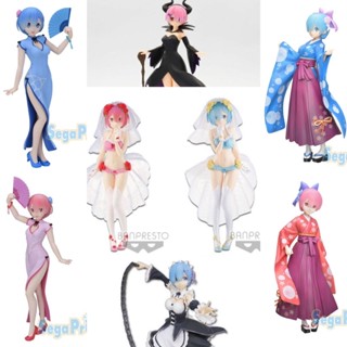 [ของแท้🇯🇵/พร้อมส่ง✅] Re : Zero (SEGA) Figure - All Rem&amp;Ram