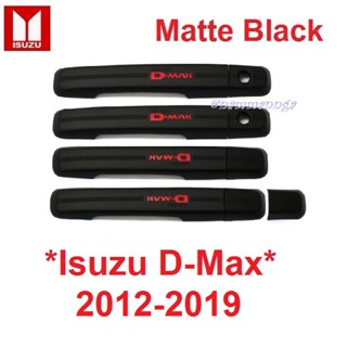 ครอบมือจับประตู Isuzu DMax 2012 - 2019 อีซูซุ ดีแม็กซ์ 1.9 สีดำด้าน โลโก้แดง ครอบมือดึง ครอบมือเปิดประตู D MAX ดีแมค