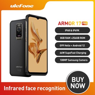 Ulefone Armor 17 Pro Global Version Rugged Smartphone 8GB 256GB Night Vision Helio G99 Mobile Phones 120Hz 108MP Android