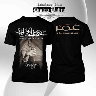 เสื้อยืดผ้าฝ้าย เสื้อยืดพิมพ์ลายพรีเมี่ยม เสื้อยืด พิมพ์ลาย Distro Badju Friends Umar Ibn Al Khattab สําหรับผู้ชาย
