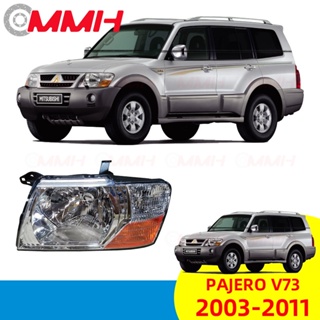 หลอดไฟหน้ารถยนต์ Mitsubishi Pajero Montero V73 V75 V77 2003-2011 Montero 2000 ฟหน้าสำหรับ ไฟหน้า โคมไฟหน้า ไฟหน้า​โปรเจค​เตอร์​ โคมไฟหรถยนต์ เลนส์กระจก headlamp headlight front light lens