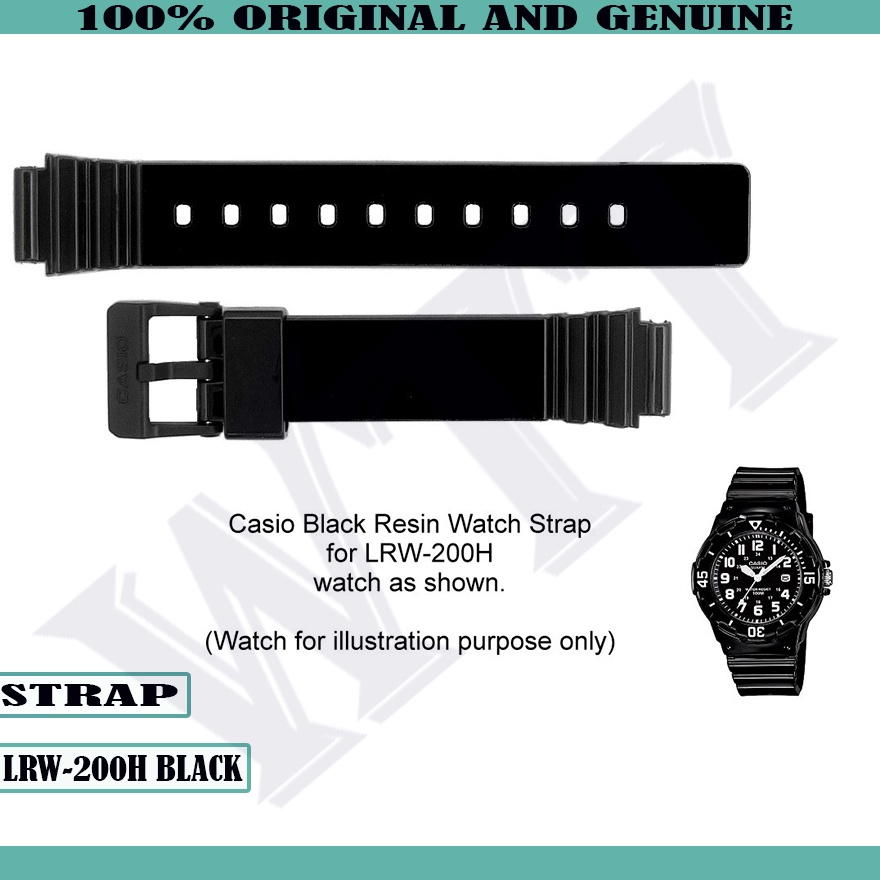 CASIO LRW-200H BLACK RESIN STRAP และ Tali Jam Casio LRW-200H