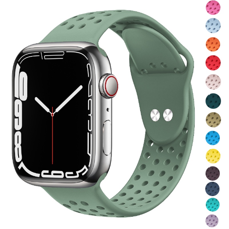 สายนาฬิกาข้อมือยาง สําหรับ Apple Watch band Ultra49 มม. 40 มม. 45 มม. 41 มม. 38 มม. 42 มม. iWatch series 8 SE 7 6 5 3