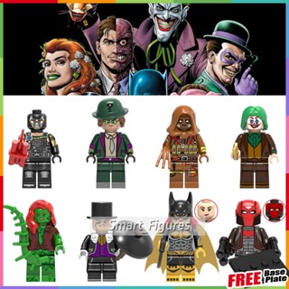 DC วายร้าย Minifigures หุ่นไล่กา Joker Poison Ivy Penguin Batgirl Red Hood Riddler Darth Bane Mini Figures X0227