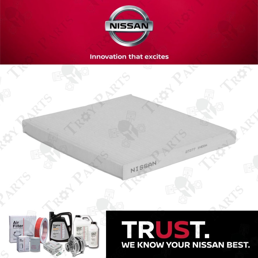 (1 ชิ้น) Nissan Cabin Air Aircon Filter สําหรับ Nissan Almera N17 N17L (27277-1HD0A)