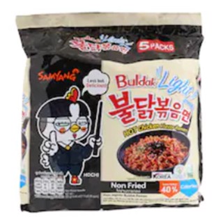 Samyang Buldak Light Hot Chicken Flavor Ramen Korean Instant Noodles  110g.x5ซัมยังราเมงรสไก่ บะหมี่กึ่งสำเร็จรูปเกาหลี