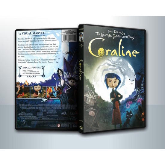 [ DVD CarToon มีปก+สกรีนแผ่น-ไม่มีกล่อง ] Coraline โครอลไลน์กับโลกมิติพิศวง ( 1 DVD )