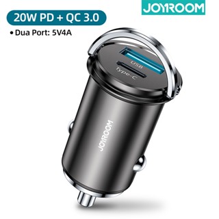 Joyroom 2 in 1 PD 20W ที่ชาร์จในรถยนต์ USB + Type C พอร์ตคู่ ชาร์จเร็ว QC3.0 สําหรับ Samsung iPhone PD พอร์ต USB 12 / 24V ที่ชาร์จ