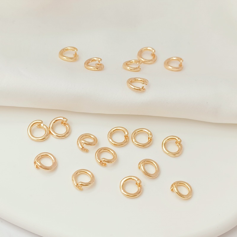 หัวเข็มขัดเชื่อมต่อสร้อยข้อมือ สร้อยคอ แหวน ลูกปัด ชุบทอง 14k แวววาว แฮนด์เมด DIY