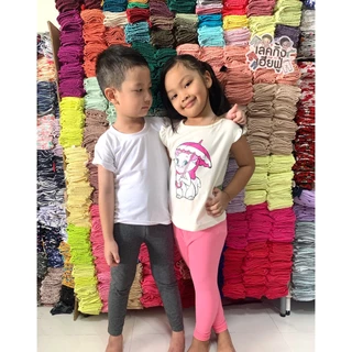 FUFU เลกกิ้งเด็กสีพื้น เอิร์ธโทน SizeS-XLอายุ1-7ปี เลคกิ้งขายาวใส่ได้ทั้งเด็กผู้ชาย/ผู้หญิง(LEC-9)