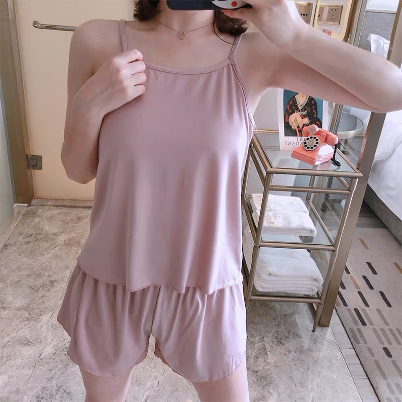 Hormones  ชุดนอนผญ ชุดนอนนิ่มใส่สบาย ผ้านุ่มและระบายอากาศได้ดี  ส่งจากไทย（H9043）